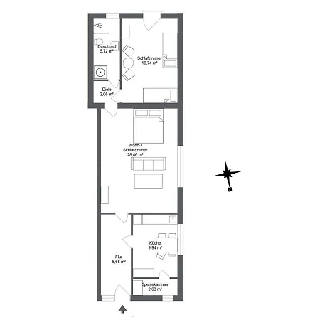 Studioappartement Koenigsacker アパート Ladelund